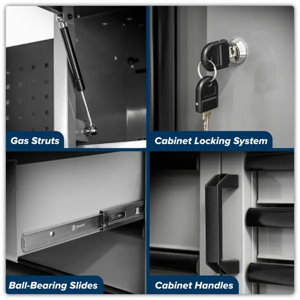Sealey APMSBESTACK01SS Superline PRO® Black Edition Storage System with Stainless Worktop 3.24m