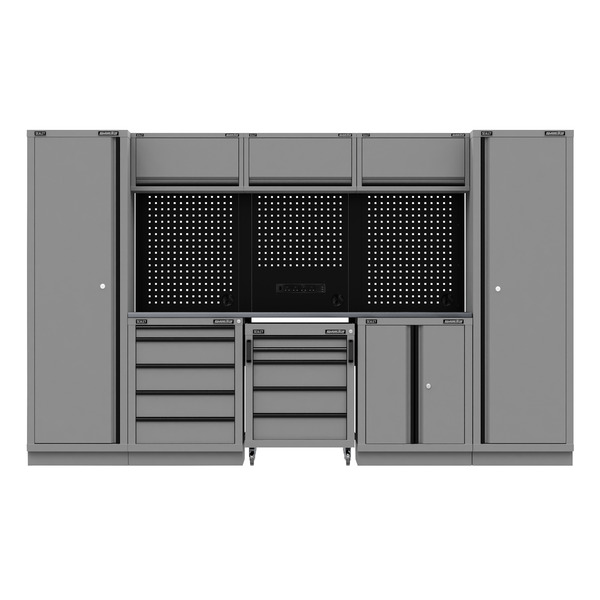 Sealey APMSBESTACK01SS Superline PRO® Black Edition Storage System with Stainless Worktop 3.24m