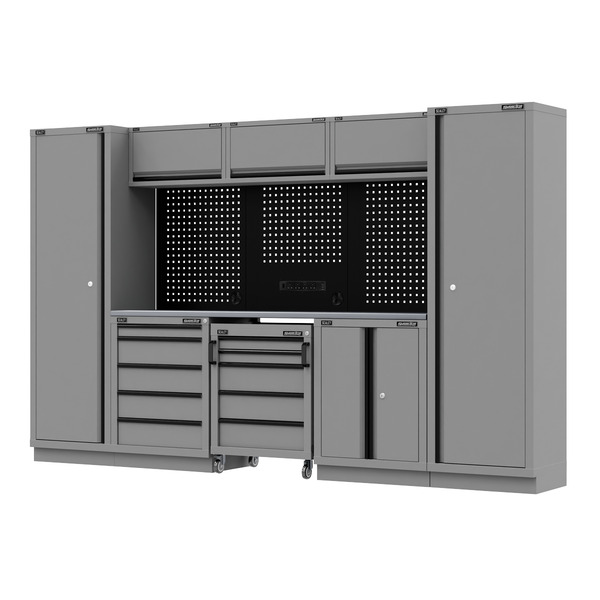 Sealey APMSBESTACK01SS Superline PRO® Black Edition Storage System with Stainless Worktop 3.24m