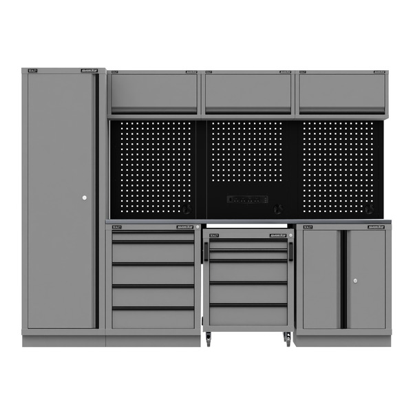 Sealey APMSBESTACK02SS Superline PRO® Black Edition Storage System with Stainless Worktop 2.64m