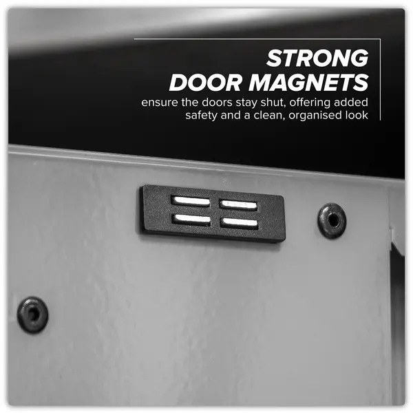 Sealey APMSBESTACK04WW Superline PRO&reg; Black Edition Storage System with Rubber Wood Worktop 2.04m