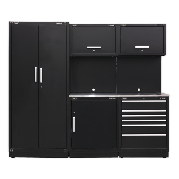 Sealey Premier™ Storage System with Stainless Worktop 2.48m