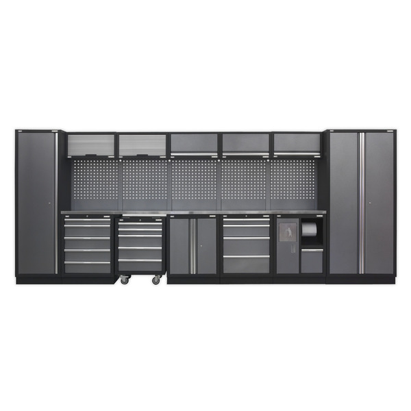 Sealey Superline PRO® Storage System with Stainless Worktop 4.92m