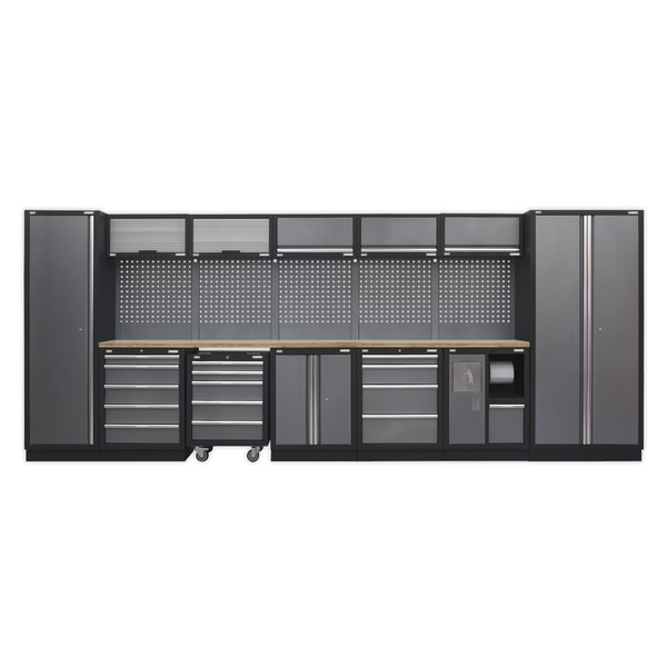 Sealey Superline PRO® Storage System with Wood Worktop 4.92m
