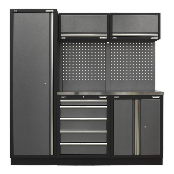 Sealey Superline PRO® Storage System with Stainless Worktop 1.96m