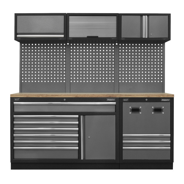 Superline PRO® Modular Storage System Combo with Pressed Wood Worktop