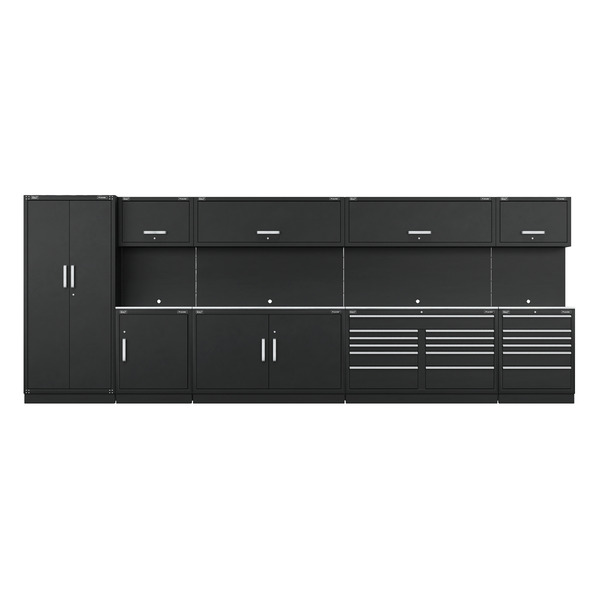 Sealey APMSSTEEL Premier™ Storage System with Stainless Worktop 5.58m
