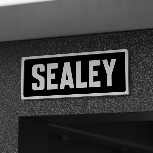 Sealey APMWB50COMBOSS Superline PRO® Modular Workbench with Pegboard Back Panel Stainless Steel Worktop 1265mm