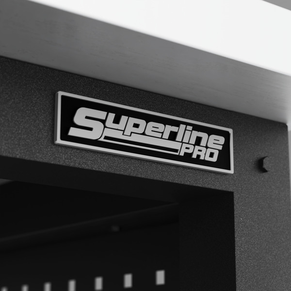 Sealey APMWB50COMBOSS Superline PRO® Modular Workbench with Pegboard Back Panel Stainless Steel Worktop 1265mm