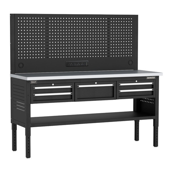 Sealey APMWB72COMBO3SS Superline PRO® Modular Workbench with 5 Drawers Stainless Steel Worktop 1830mm