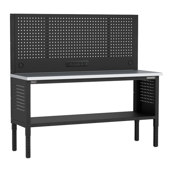 Sealey APMWB72COMBOSS Superline PRO® Modular Workbench with Pegboard Back Panel Stainless Steel Worktop 1830mm