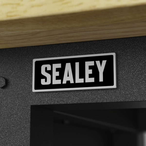 Sealey APMWB72COMBOW Superline PRO® Modular Adjustable-Height Workbench with Pegboard Back Panel & Wooden Worktop 1830mm