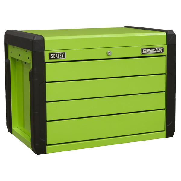 Superline PRO® Push-to-Open Topchest 4 Drawer - Green