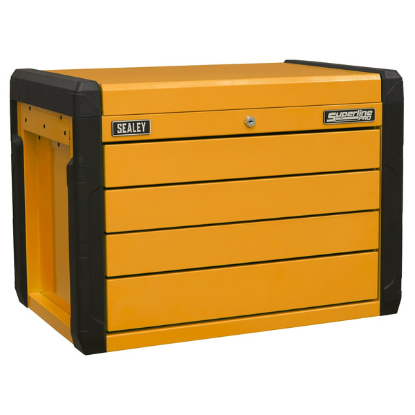 Sealey Superline PRO® Push-to-Open Topchest 4-Drawer - Orange