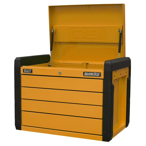 Sealey Superline PRO® Push-to-Open Topchest 4-Drawer - Orange