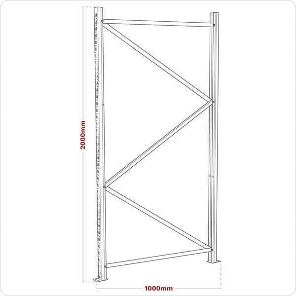 Sealey APR1002 Frame One End 2000 x 1000mm