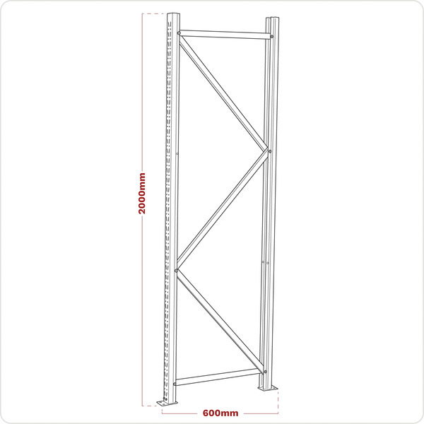 Sealey APR602 Frame One End 2000 x 600mm