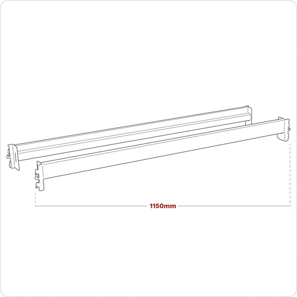 Sealey APRB1152 1090mm Cross Beam 900kg Capacity - Pair