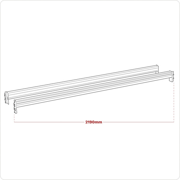 Sealey APRT2252 2250mm Cross Beam Tube 1000kg Capacity - Pair