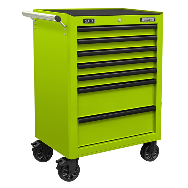 Superline PRO® Topchest, Mid-Box Tool Chest & Rollcab Combination 14 Drawer - Green