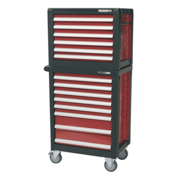 Sealey Premier™ Topchest & Rollcab Combination 14 Drawer with 1233pc Tool Kit