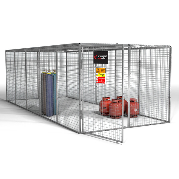 Armorgard GGC15 Gorilla Gas Cage, Modular Bolt-together Gas Cage - 2412 x 6066 x 1831 mm