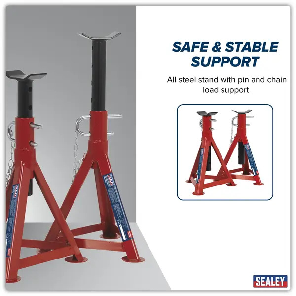Sealey AS2500 Premier Axle Stands (Pair) 2.5 Tonne Capacity per Stand
