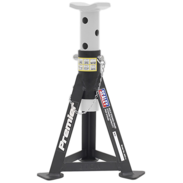 Sealey AS3 Premier Axle Stands (Pair) 3 Tonne Capacity per Stand - White