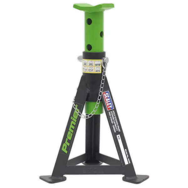 Sealey AS3G Premier Axle Stands (Pair) 3 Tonne Capacity per Stand - Green