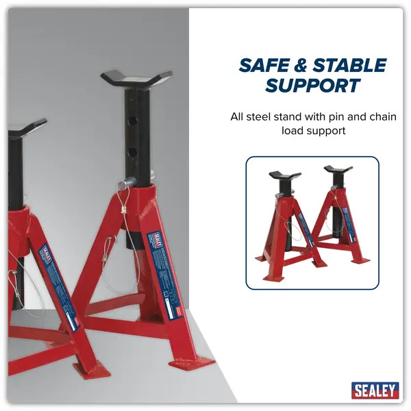 Sealey AS5000 Axle Stands (Pair) 5 Tonne Capacity per Stand