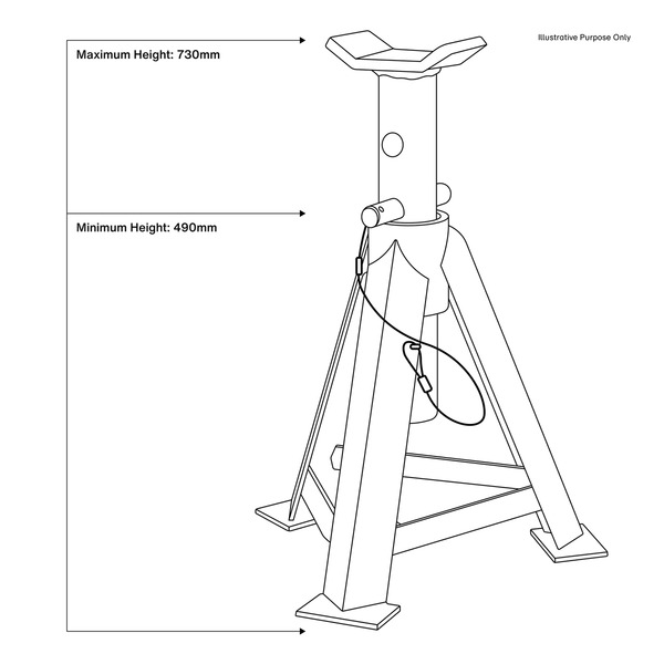 Sealey Axle Stands (Pair) 7.5 Tonne Capacity per Stand