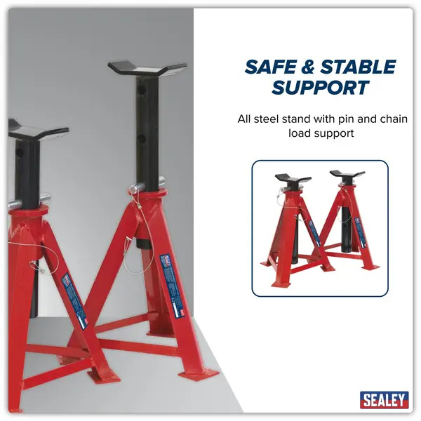 Sealey AS7500 Axle Stands (Pair) 7.5 Tonne Capacity per Stand