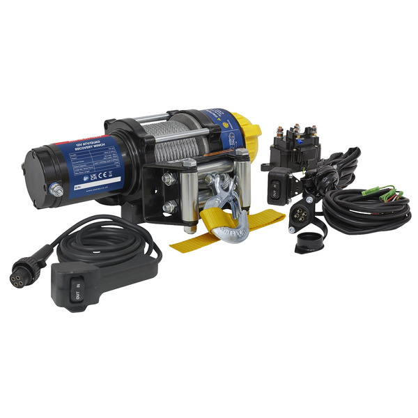 Sealey ATV1135 ATV/Quad Recovery Winch 1135kg (2500lb) Line Pull 12V