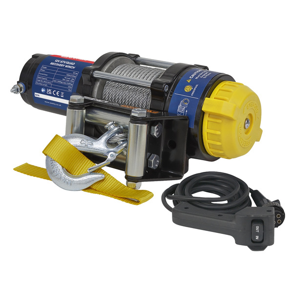 Sealey ATV1135 ATV/Quad Recovery Winch 1135kg (2500lb) Line Pull 12V
