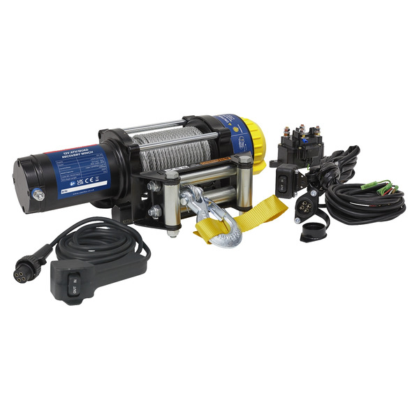 Sealey ATV2040 ATV/Quad Recovery Winch 2040kg (4500lb) Line Pull 12V