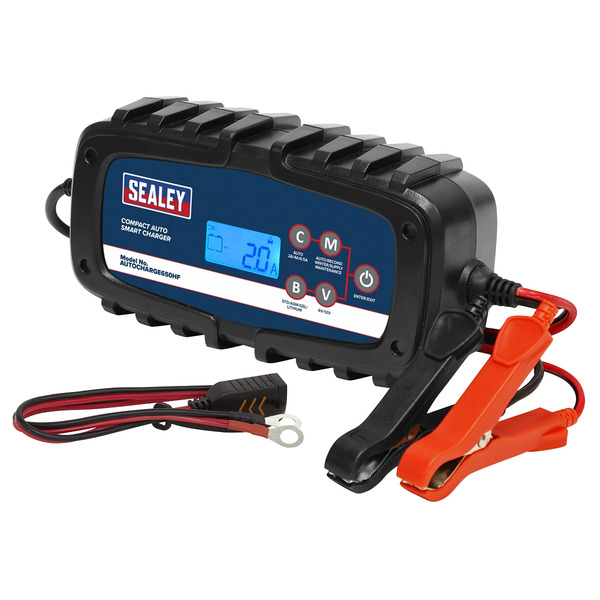 Sealey AUTOCHARGE650HF 6/12V Compact Auto Smart Charger & Maintainer 6.5A