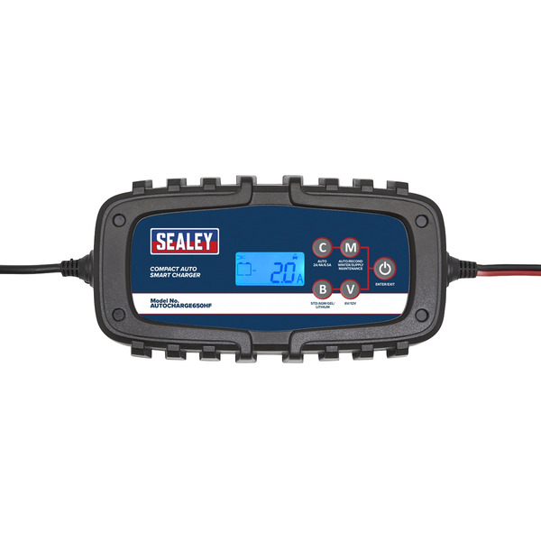 Sealey AUTOCHARGE650HF 6/12V Compact Auto Smart Charger & Maintainer 6.5A