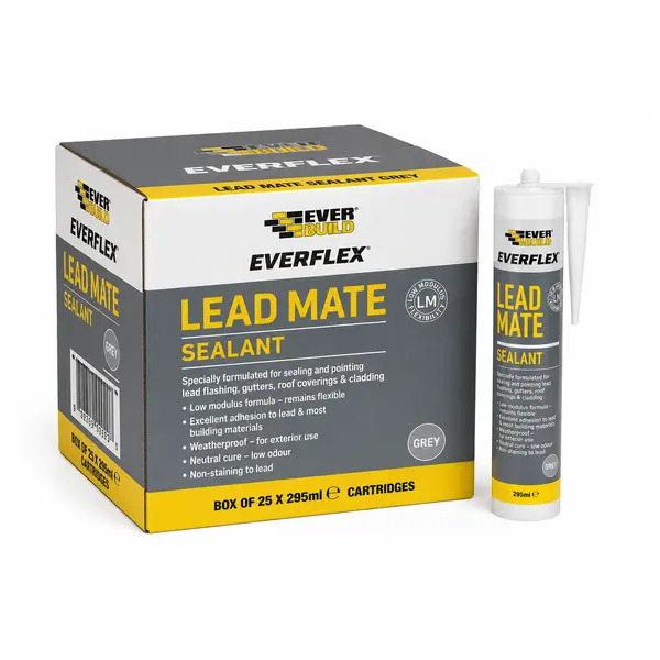 Everbuild 486216X25 Lead Mate Sealant Grey 295ML - Box of 25
