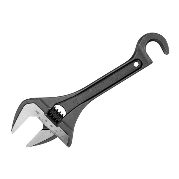 Bahco BAH33H Wide Jaw Adjustable Wrench with Hook 254.5mm