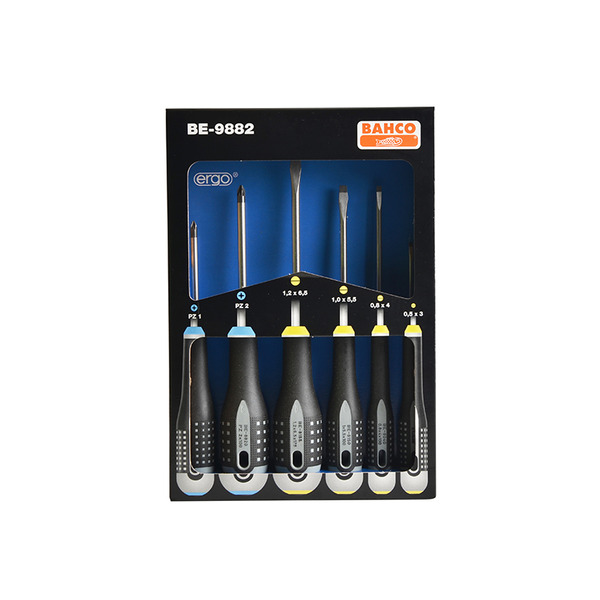 Bahco BAH9882 BE-9882 ERGO™ Screwdriver Set, 6 Piece