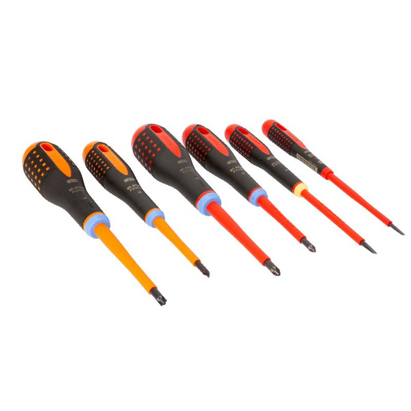 BE-9884S ERGO™ VDE Insulated Screwdriver Set, 6 Piece