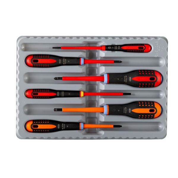 BE-9884S ERGO™ VDE Insulated Screwdriver Set, 6 Piece