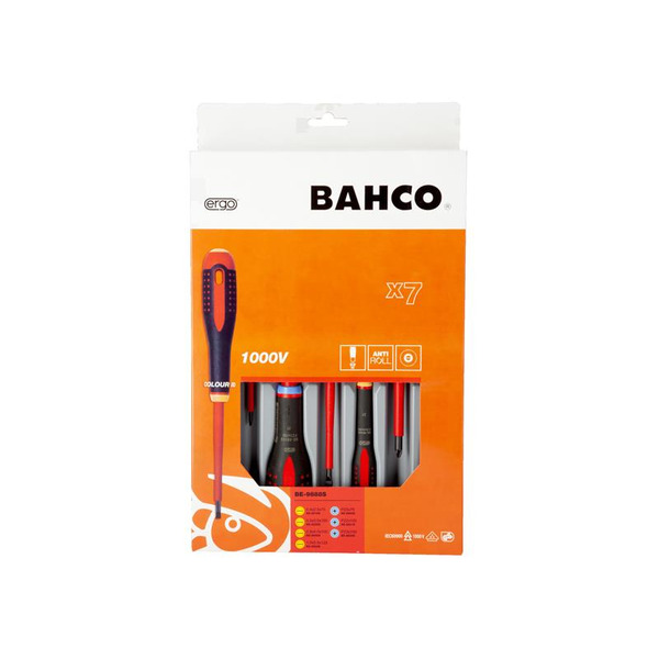 BE-9888S ERGO™ VDE Insulated Screwdriver Set, 7 Piece