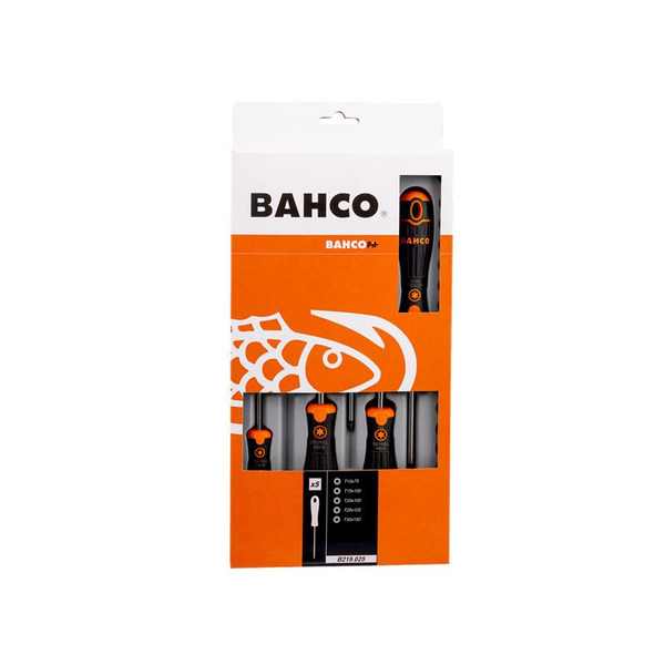 B219.025 BAHCOFIT TORX Screwdriver Set, 5 Piece