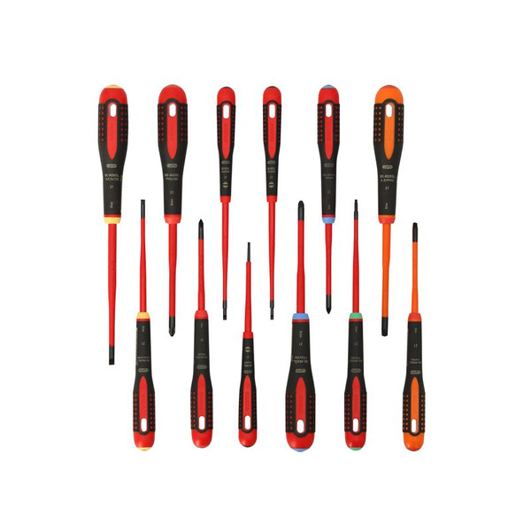BE-9878SL ERGO™ Slim VDE Insulated Screwdriver Set, 12 Piece