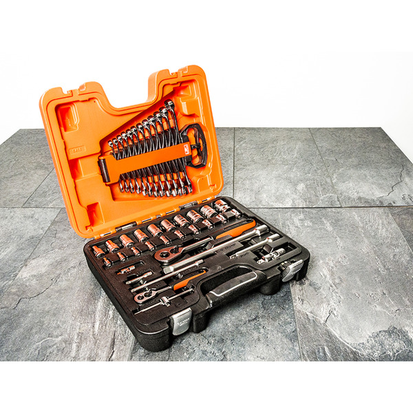 Bahco BAHS410 S410 1/4in & 1/2in Drive Socket & Spanner Set, 41 Piece