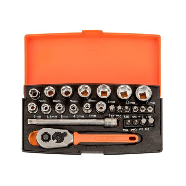SL25 1/4in Drive Socket Set, 25 Piece