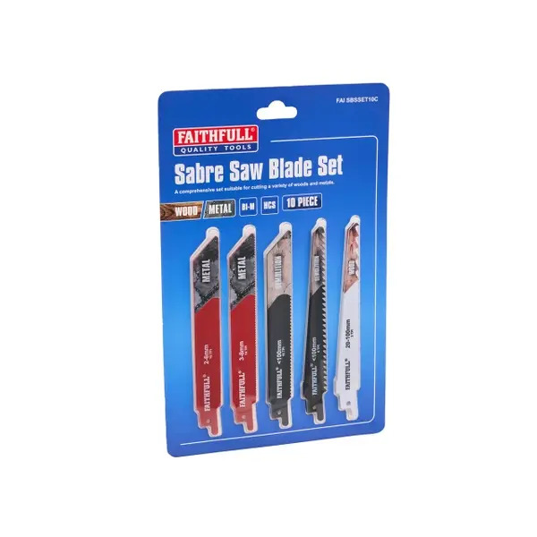 XMS26SABRE XMS Faithfull 10 Piece Sabre Saw Blade Set