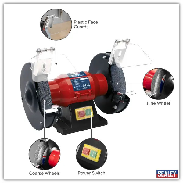 Sealey BG150CX 150mm Bench Grinder 150W/230V