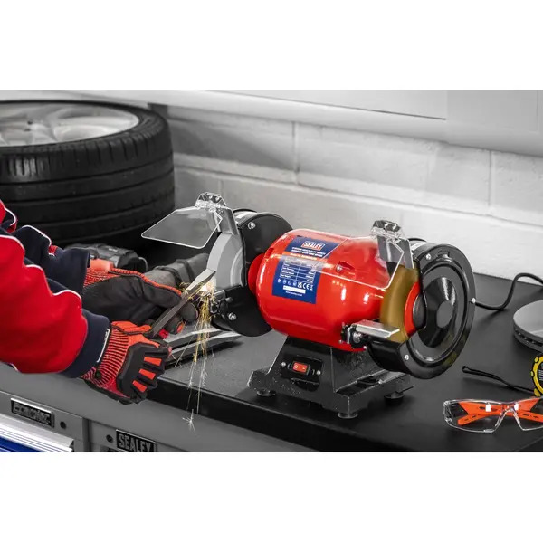 Sealey BG150XW/99 150mm Heavy-Duty Bench Grinder with Wire Wheel 450W/230V